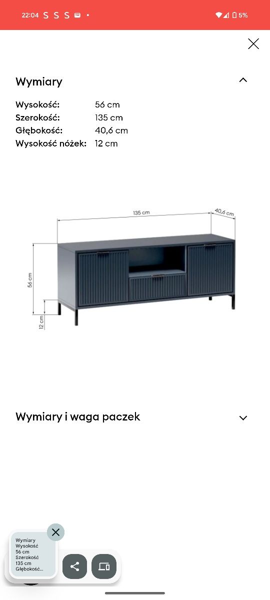 Szafka RTV Stan bardzo dobry
