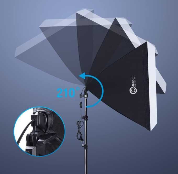 Softbox zestaw studyjny oświetleniowy LED 2x50W UFO OMBAR