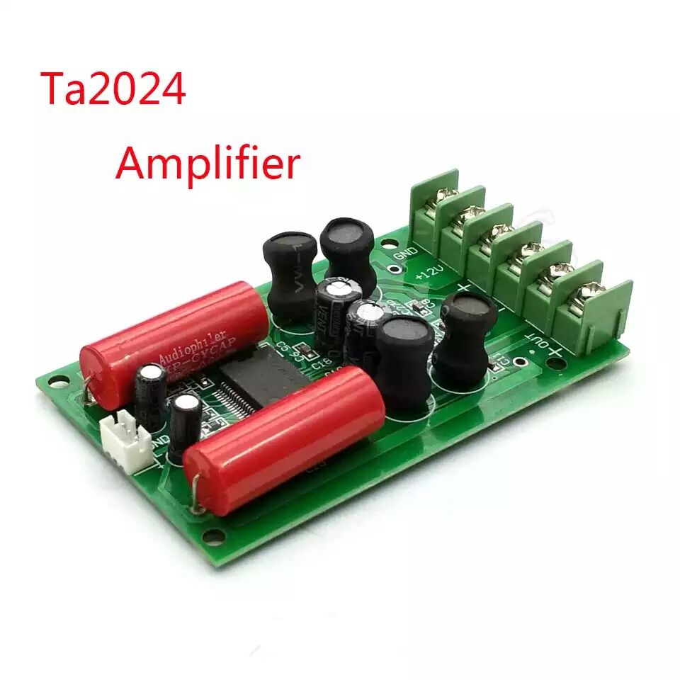 Усилитель мощности TA2024 2*15W. 12V. Стерео усилитель T-класса. Аудио