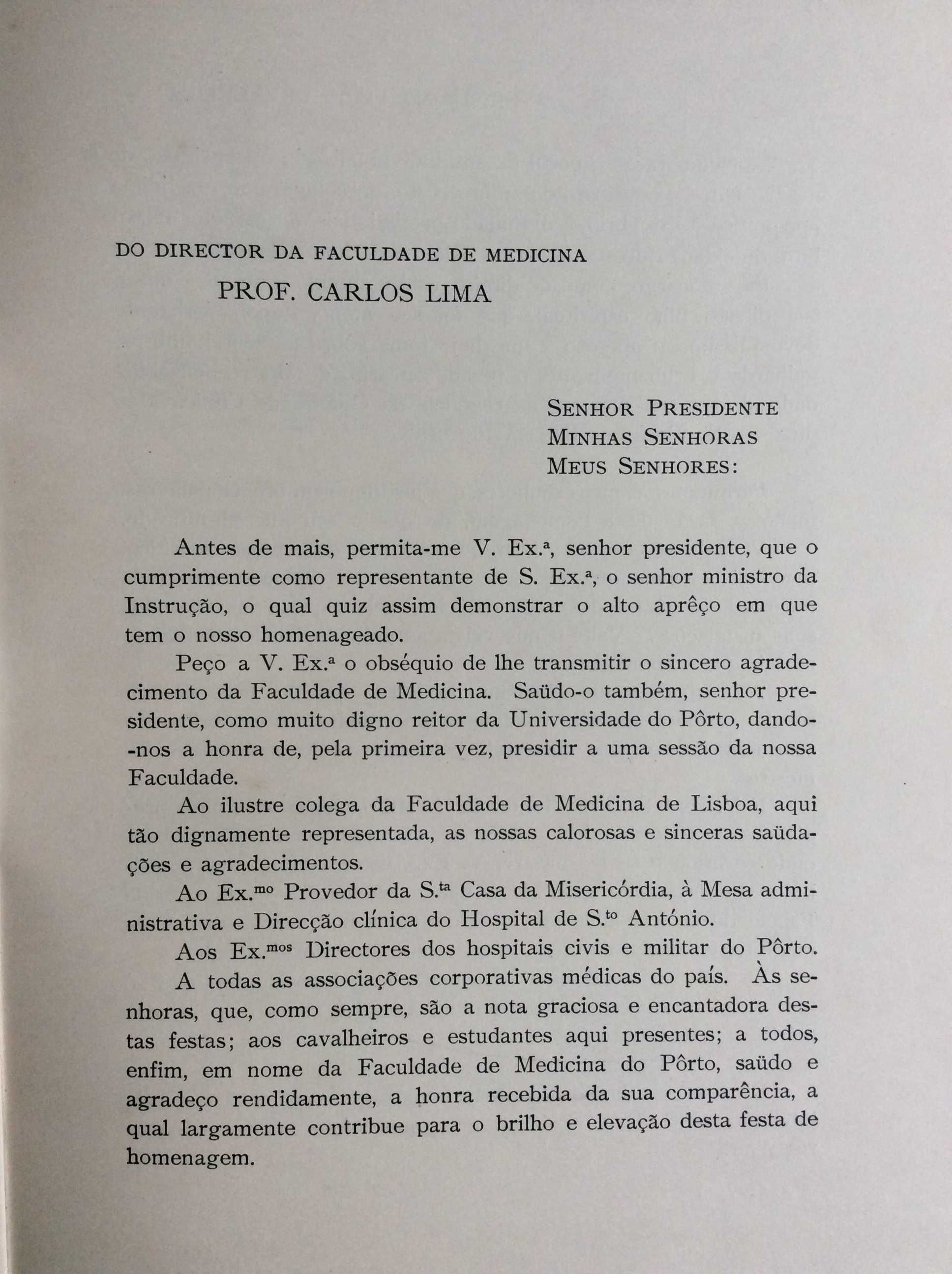 Faculdade de Medicina do Pôrto Homenagem ao Prof. Tiago de Almeida