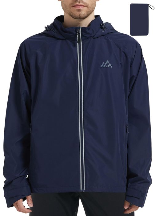 Kurtka Rowerowa Przeciwdeszczowa ATLASLAVA Niebieska L