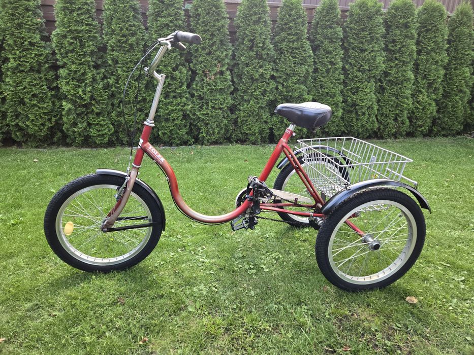 Rower rehabilitacyjny 3 BIEGI trójkołowy  inwalidzki TOLEK koła 24"