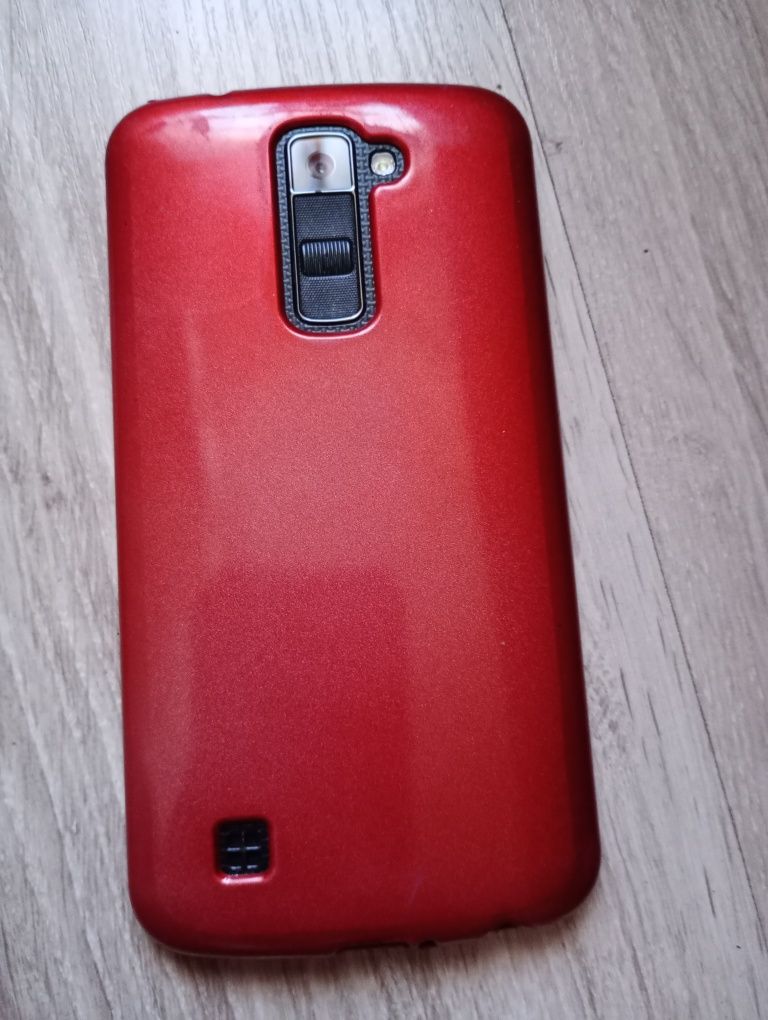 Smartfon LG K10 czerwone etui