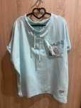 Bluzka oversize baby blue cyrkonie