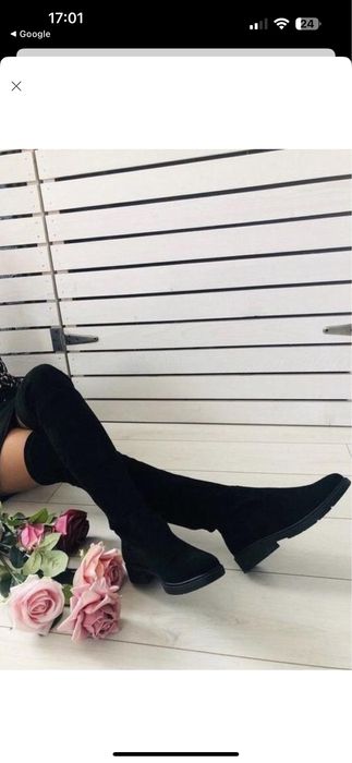 Ботфорти сапоги  натуральна замша 39 р зима європейка