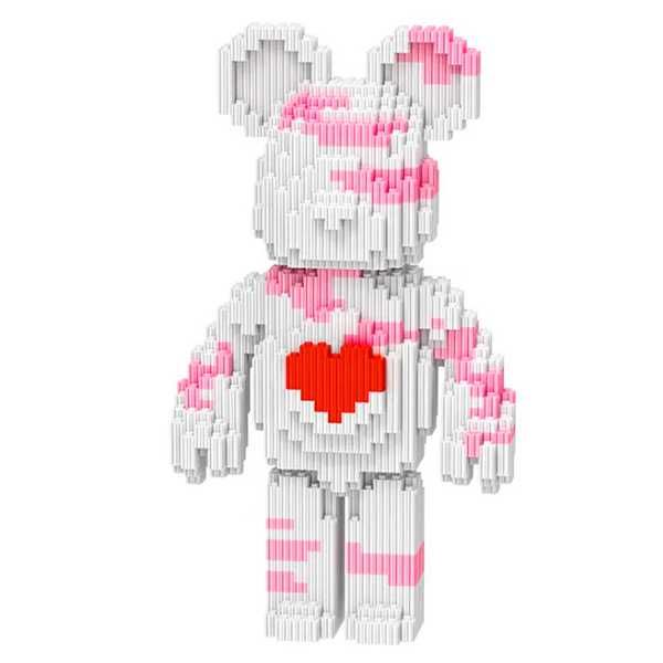 Конструктор із блоків Magic Blocks Ведмедик Bearbrick Миниблоки Сердце