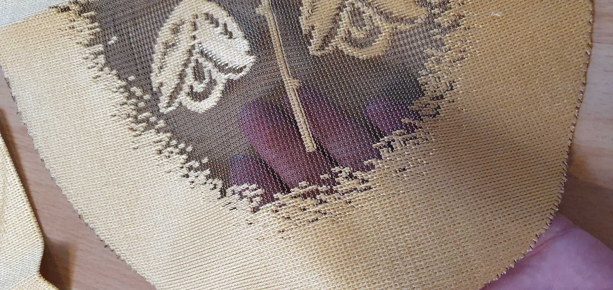 Zestaw 6 serwetek w kolorze złotym i miętowym 25x50cm
