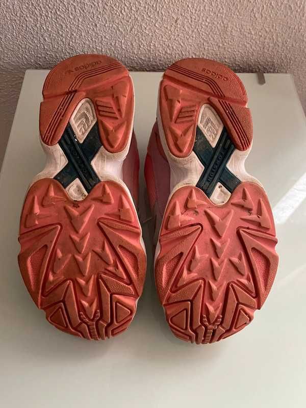 Sapatos Ténis Sapatilhas Adidas Falcon W Rosa Degrade Bege Laranja