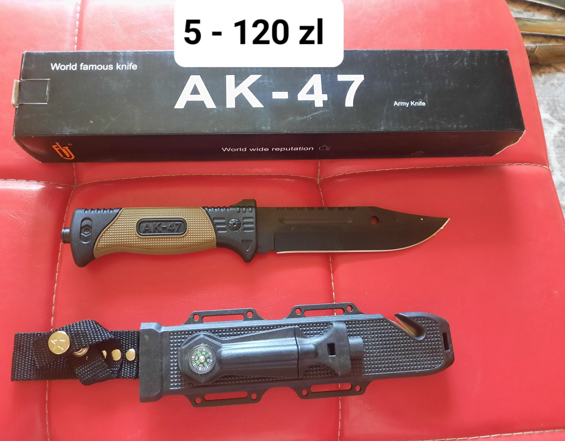 Nóż taktyczny,  survivalowy AK - 47