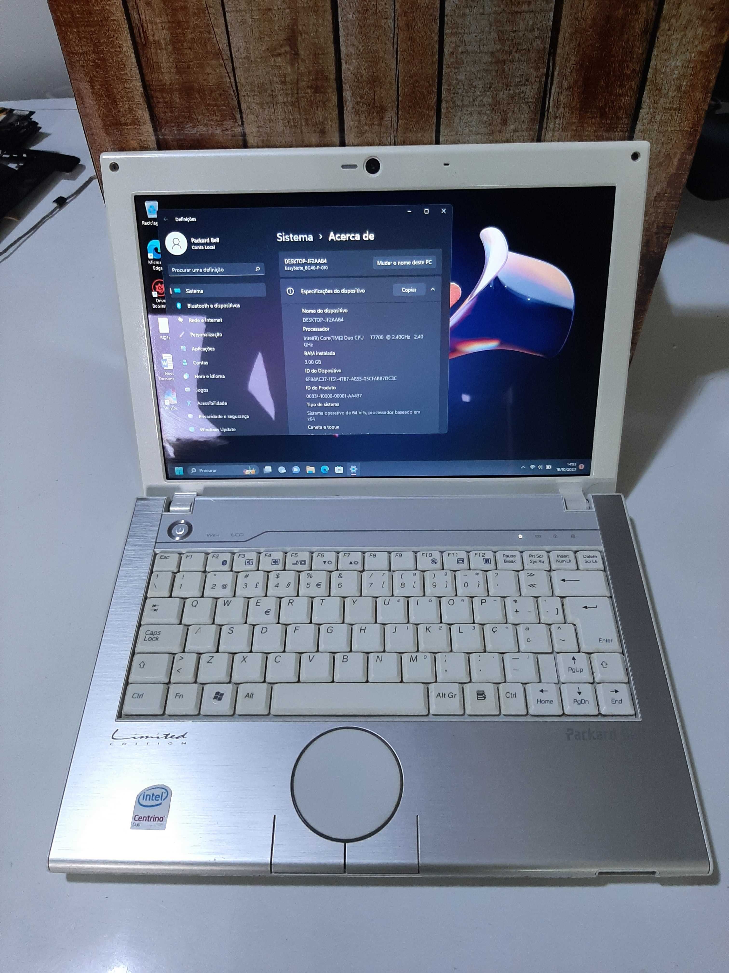 Packard Bell Windows 11 Intel Bateria com Autonomia