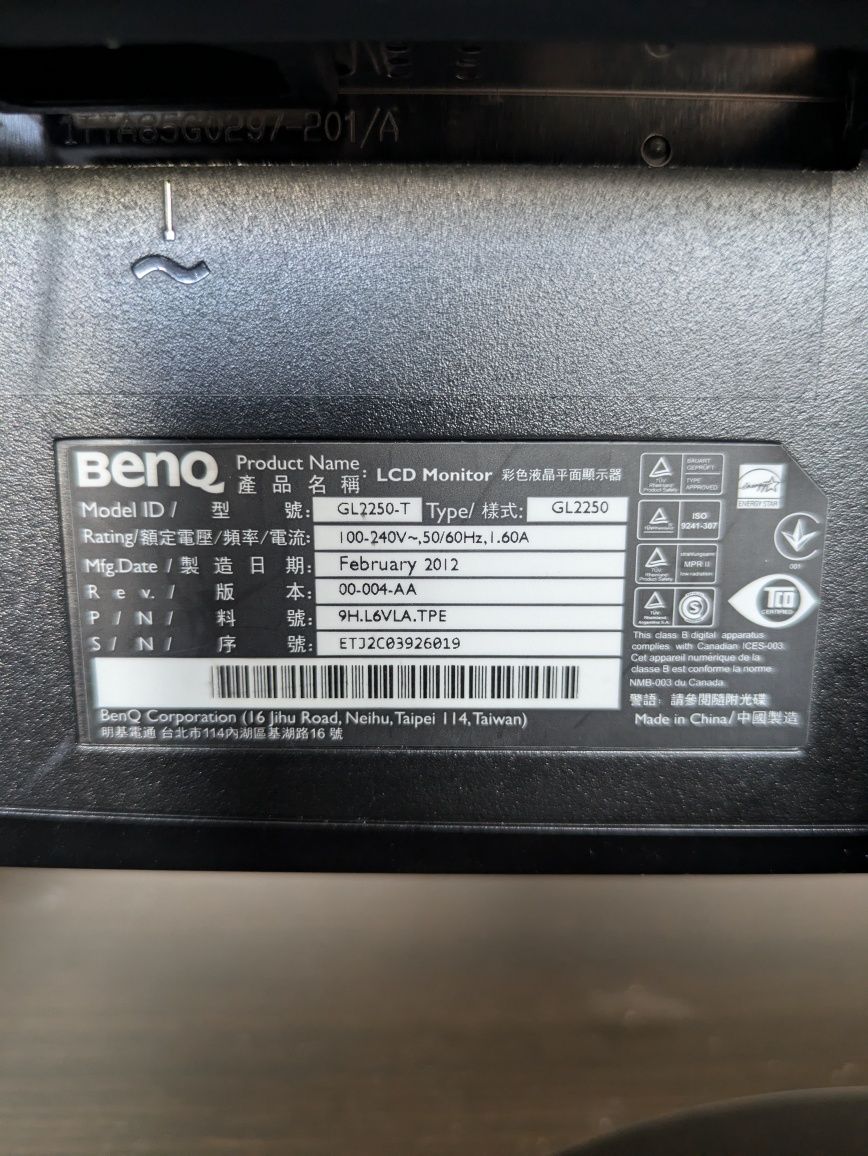 Monitor BENQ senseye 3 LED GL2250-T 21,5"
