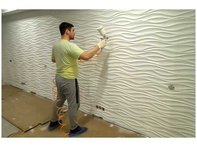 Покраска стен потолков шпаклевка Механизированная побелка