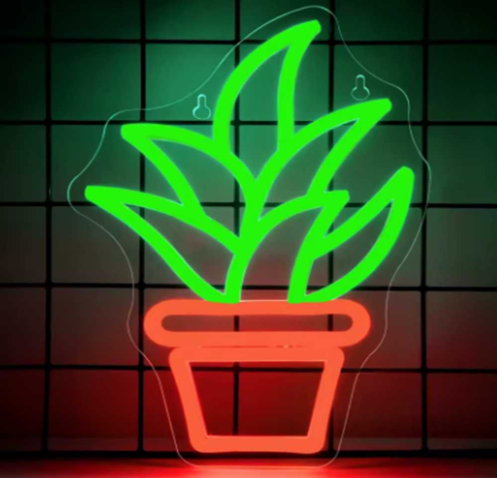 Neon led doniczka