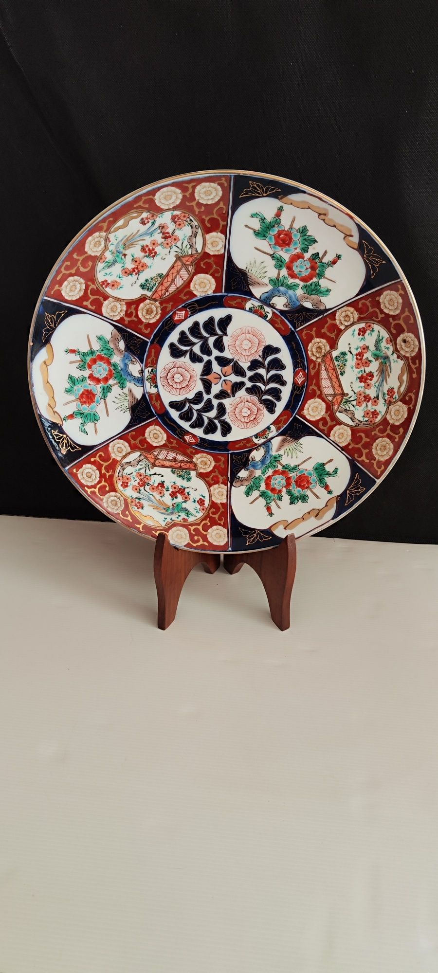 Prato Japonês com decoração policromada imari sec XIX/XX