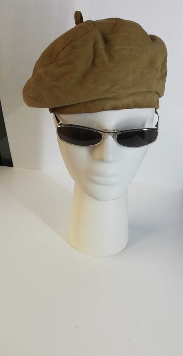 beret z irchy zamsz skóra naturalna