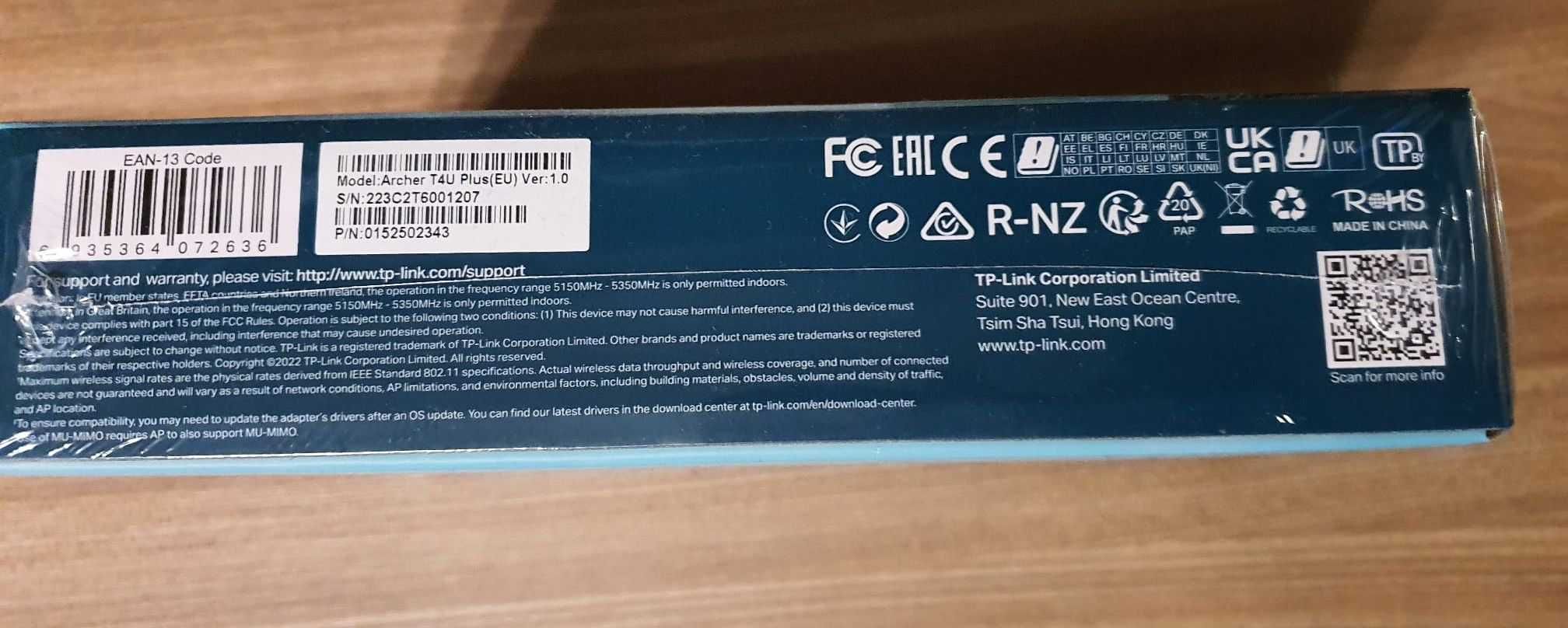Karta sieciowa Wi-Fi TP-LINK Archer T4U Plus AC1300 Folia