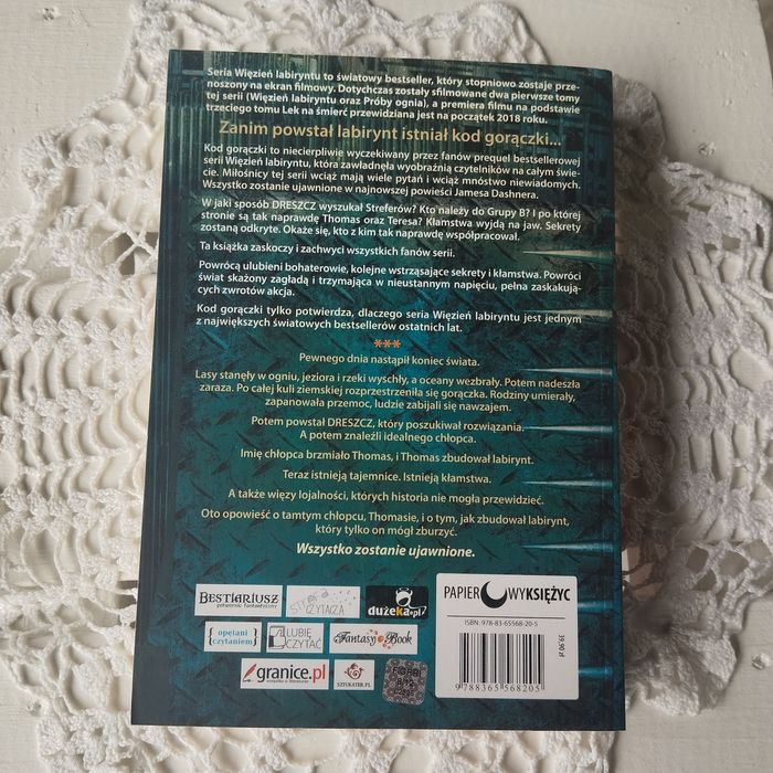 Więzień Labiryntu Kod gorączki James Dashner