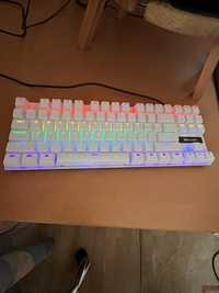 Ігрова Механічна Клавіатура SKYLION K87 з Підсвіткою Клавіш  RGB Білий