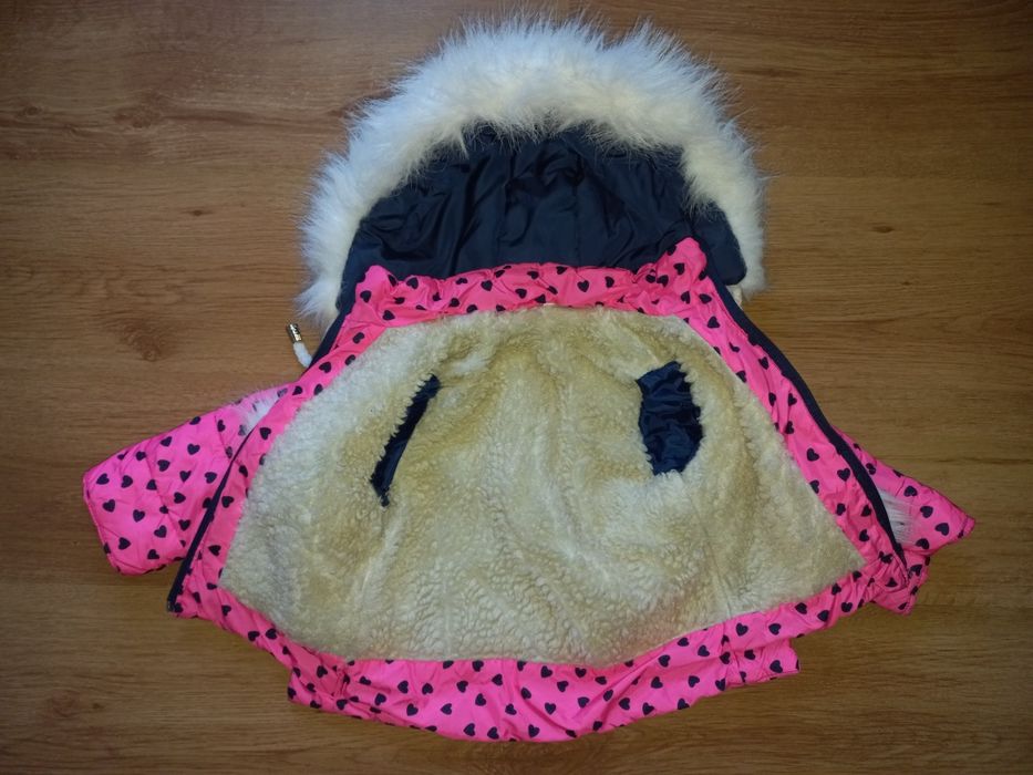 Зимний комплект комбинезон для девочки 9 - 18 мес 74 см