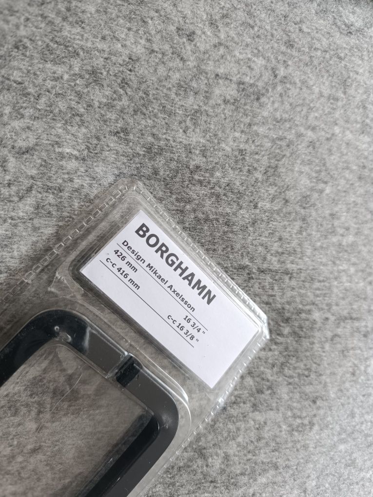 2x IKEA BORGHAMN Uchwyt czarny 426 mm