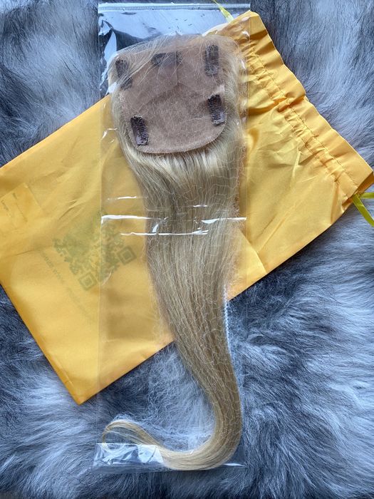 Toper tupet dopinka treska wig włosy naturalne blond brazylijskie