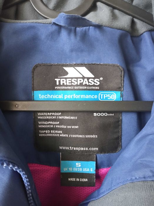 Kurtka turystyczna sportowa Trespass rozmiar S/M (38/40)