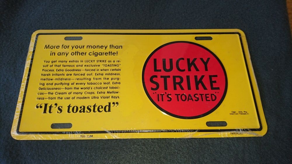 Lucky Strike - Retro Reklama / Blacha / Replika Zafoliowana!