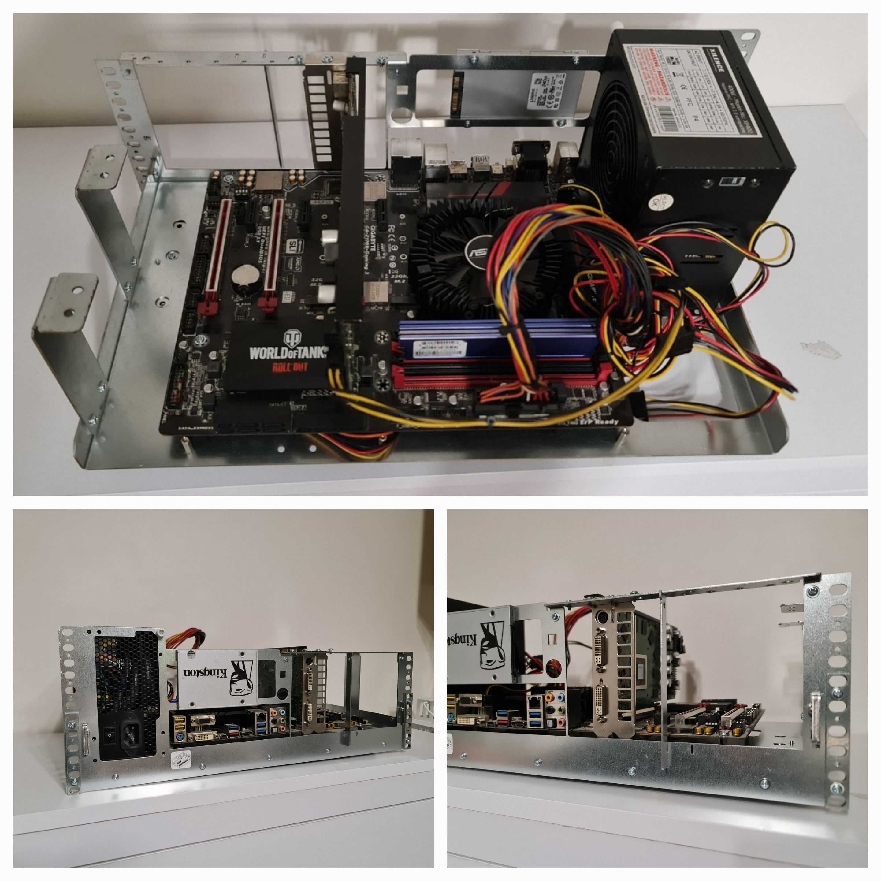 Obudowa RACK do szafy 19 cali R-CASE 1 PRO RAW / Serwer ATX / AIO 240