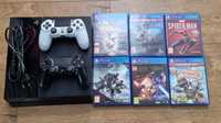 Konsola Playstation 4 PS4. 2 pady. 6 gier