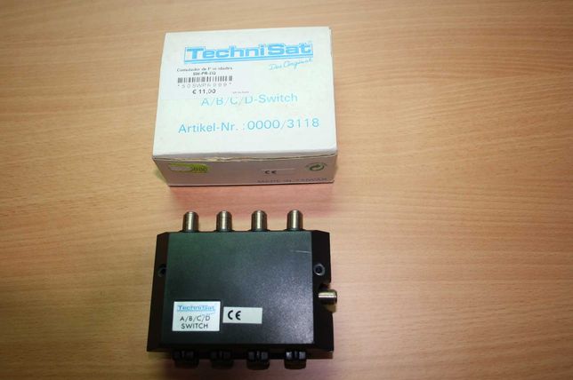 Comutador Manual de sinal TV/SAT A/B/C/D Switch Tecnhnisat