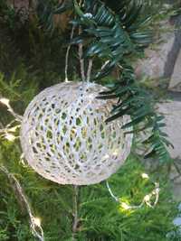 szydełkowa bombka dekoracja świąteczna na choinkę średnica 10 cm 12 zł