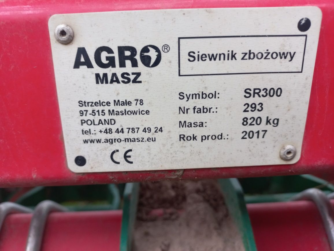 Zestaw uprawowo siewny Agro Masz AS3 SR300