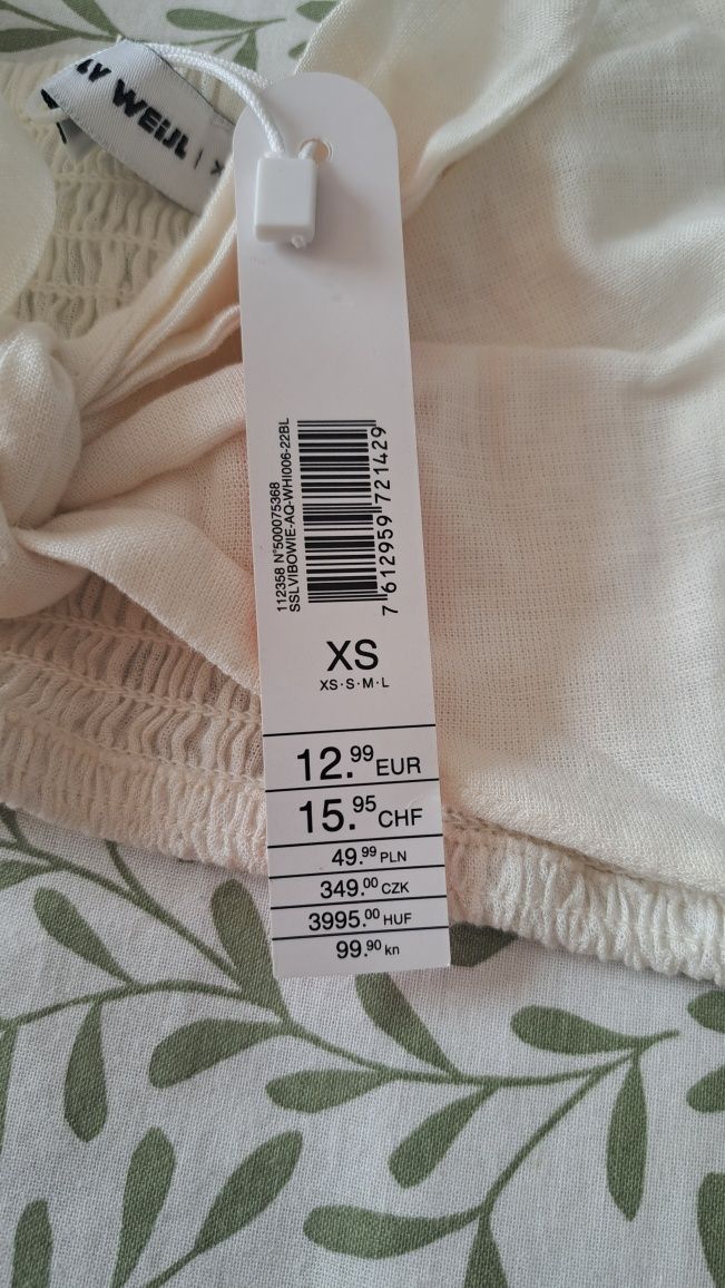 Nowy z metką crop top lniany 74% wiskoza 26% len XS 34 Tally Weijl