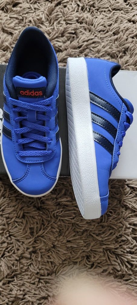 Buty dla dzieci adidas VL Court 2.0 K niebieskie