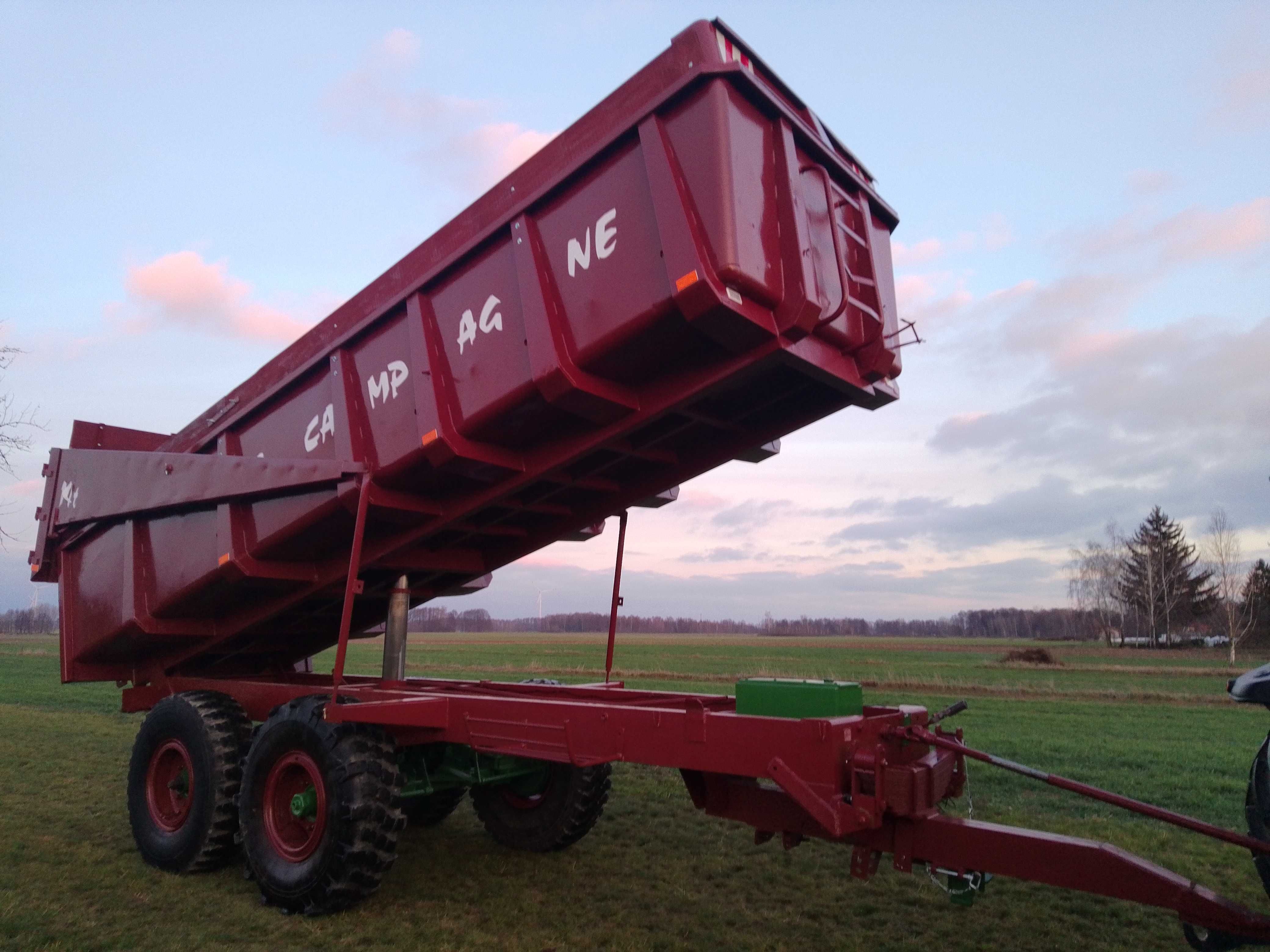 Przyczepa skorupa 14 ton tandem własna hydraulika La Campagne i inne
