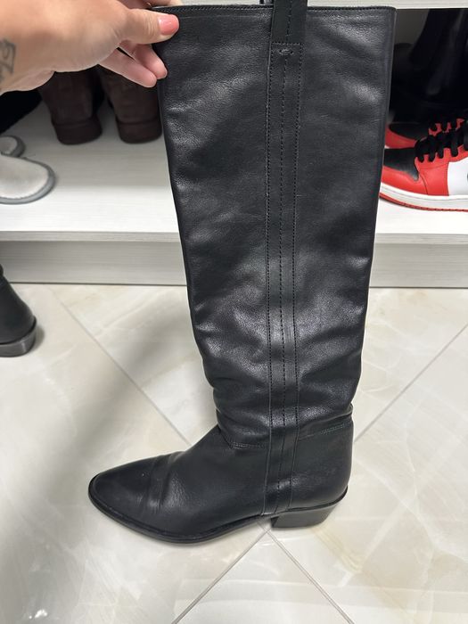 шкіряні чоботи  козаки Massimo Dutti