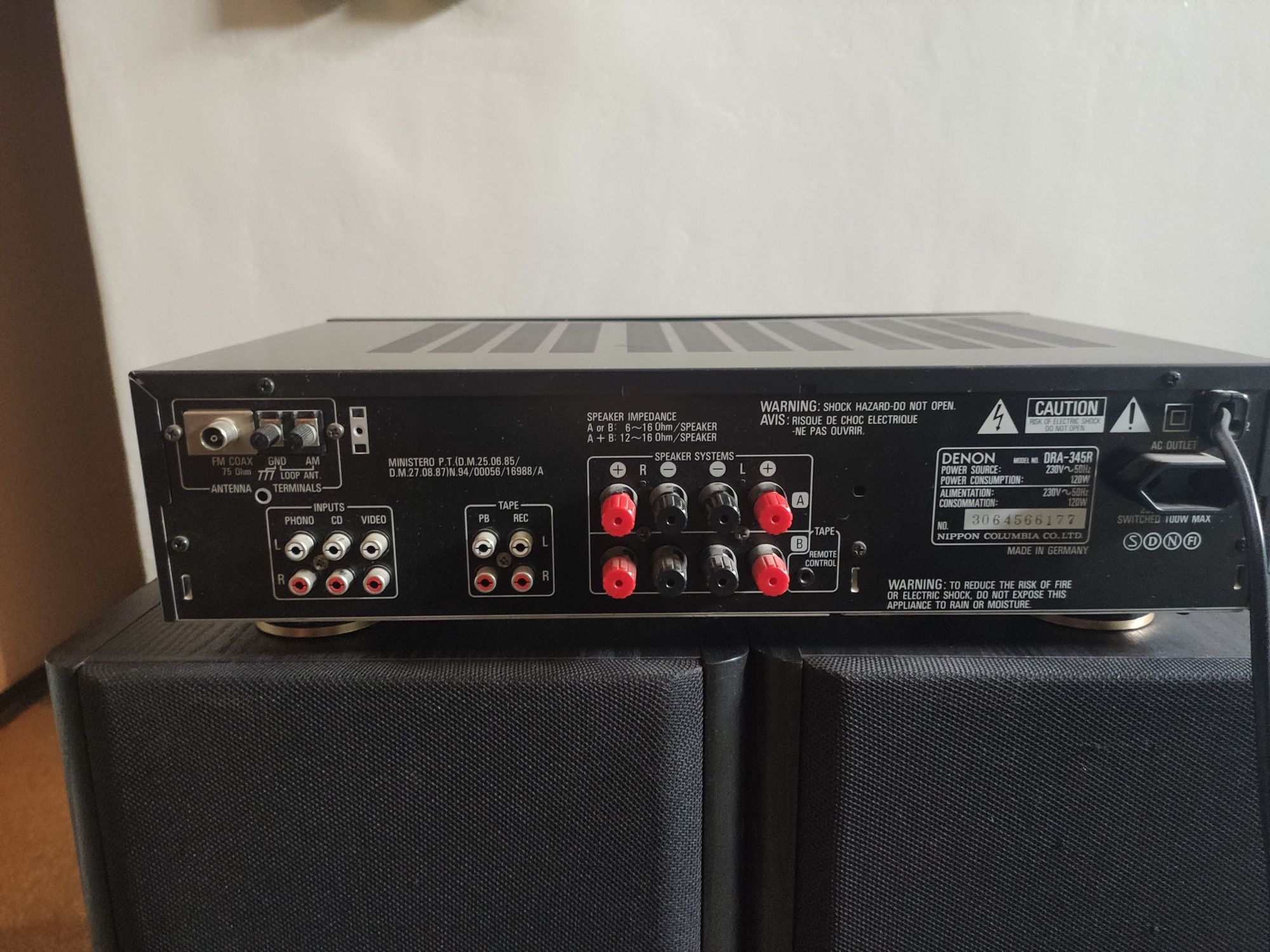Amplituner Demon DRA 345R, kolumny Onkyo SC-380