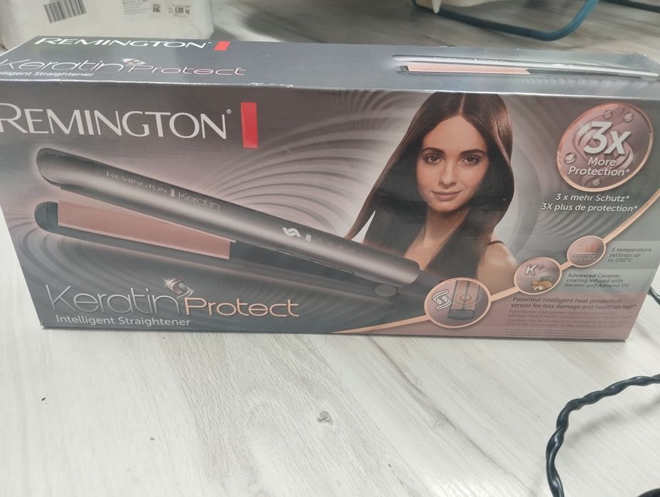 Профессиональная плойка утюжок для выпрямления волос Remington keratin