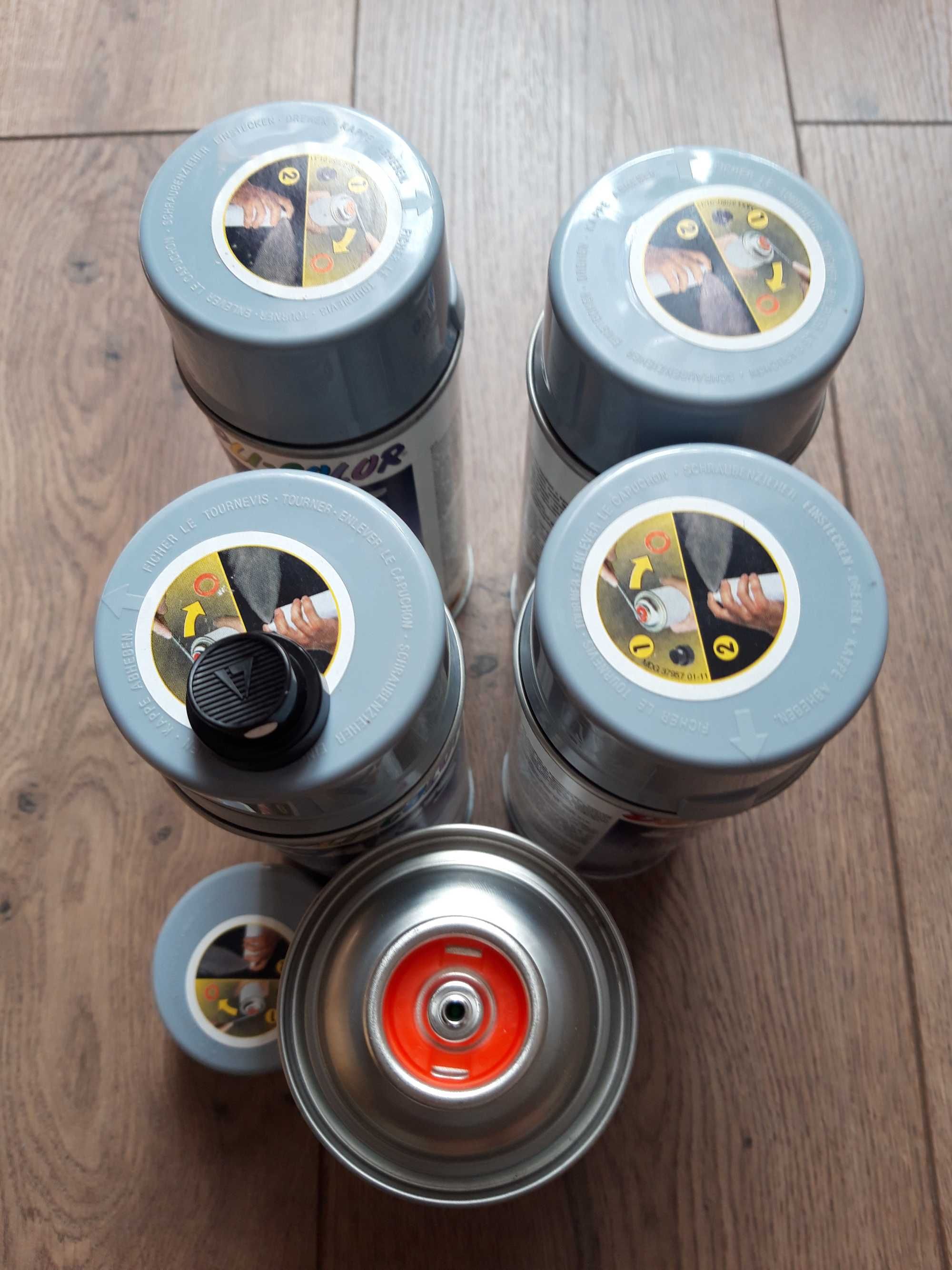Spray lakier szary Dupli-Color Car's Ral7001 4 puszki