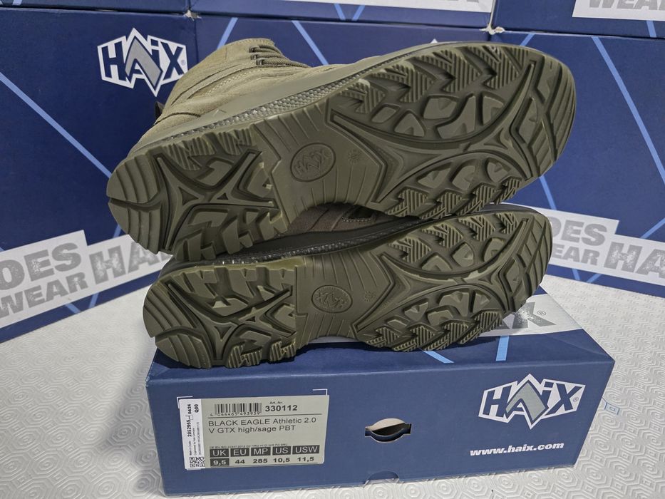 Botas militares haix black eagle 2.0V high sage gtx gore tex