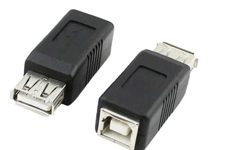 Перехідник адаптер для кабелю принтера, ЦАП DAC  USB  B Female - USB A