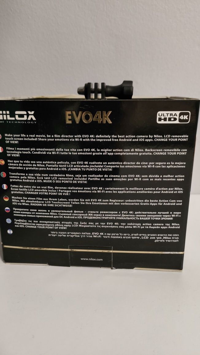 EVO4K WI-FI CINEMA NILOX kamera aparat camera kamerka 4k jak go pro