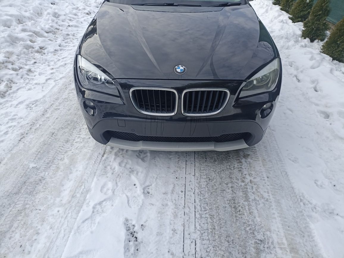 Kompletny przód BMW x1 e84 2.0d n47 maska zderzak pas 475 black saphir