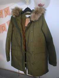 NOWA parka kolor khaki H&M 36 cienka , przejściówka