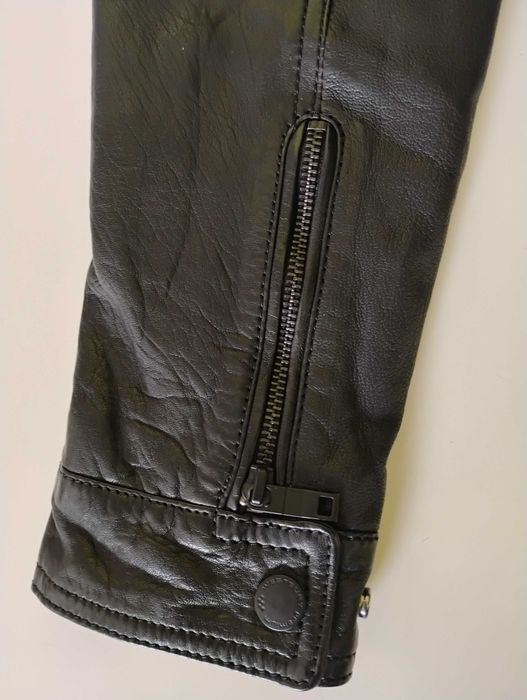 Kurtka Skórzana Młodzieżowa-Męska Czarna - S