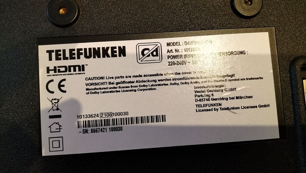 Tv Telefunken 42cale Android -tv