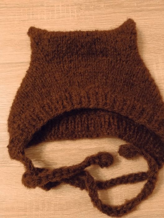 Czapka bonetka alpaka z jedwabiem