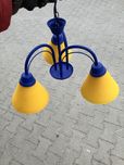 Żyrandol lampa potrójny niebieski żółty E27