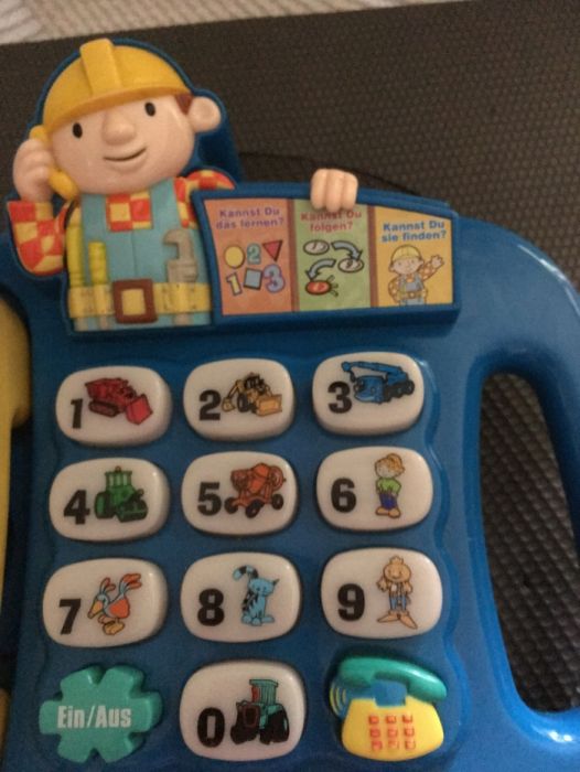 Interaktywny telefon stacjonarny Bob Budowniczy VTech jez niemiecki