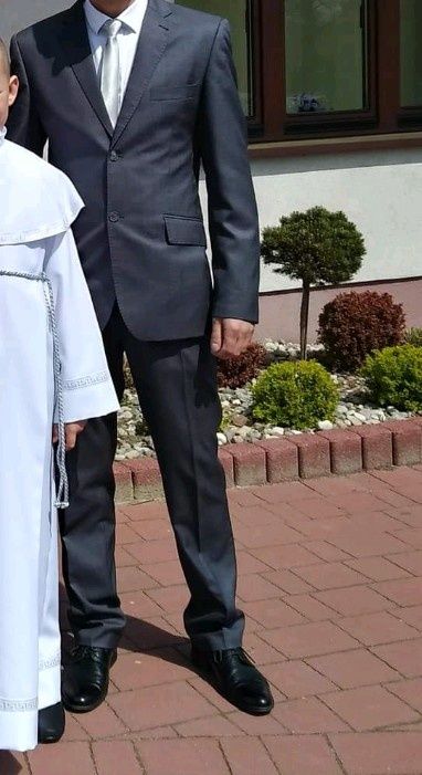 Garnitur męski szary M